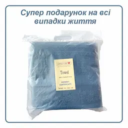 Набір 2 жакардові рушники Lovely Svi для ванної, готелів, СПА, на подарунок, 50 х 90 см Oxford Stripe Navy Синій (451124) - мініатюра 3