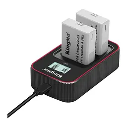 3-Pack KingMa Canon LP-E5 комплект з 2 акумуляторів та ЗУ на 2 батареї