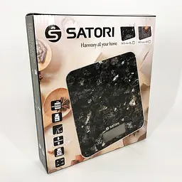 Кухонні настільні електронні ваги Satori SKS-211-BL із сенсорним керуванням LCD-дисплей до 15 кг Коричневий - мініатюра 8