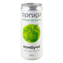 Напій Spraga Комбуча Яблуко та Груша слабогазований з/б 330 мл (923963) - мініатюра 6