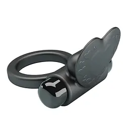 Віброкільце Pretty Love Vibrant Penis Ring Debonaire 8.5 см чорний - мініатюра 7