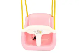 Гойдалки дитячі підвісні пластикові 2123 рожеві ТЕХНОК