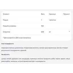 Спіруліна Mason Natural 500 мг 100 таблеток - мініатюра 3