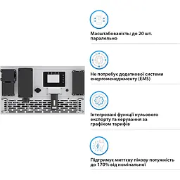 Гібридний сонячний інвертор Deye SUN-125K-PCSL01HP3 [148530] - мініатюра 3