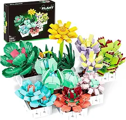 Конструктор набір Woma Toys Сукуленти з колекції Квіти, 977 деталей - мініатюра 2