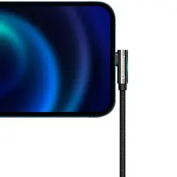 Кабель Baseus Legend Series Elbow Fast Charging Data Cable USB to Lightning 2.4A 2m CALCS-А01 Black - мініатюра 4