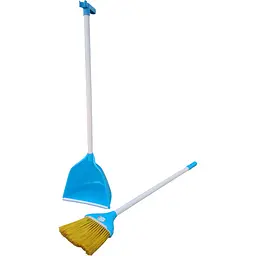 Совок для прибирання Zambak Plastik та щітка з довгими ручками блакитний (ZP-128b) - мініатюра 3