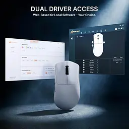 Бездротова миша ATTACK SHARK V8 42000 DPI PAW3950MAX Nordic 54L15 8K Біла - мініатюра 9