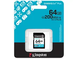 Карта пам'яті Kingston Canvas Go! Plus SDXC UHS-I U3 V30 Class 10 64 GB (SDG4/64GB) - мініатюра 3
