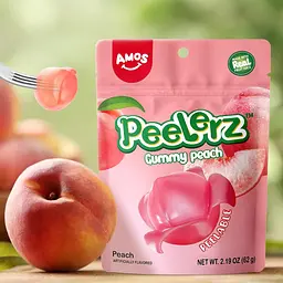 Желейні цукерки Amos Peelerz Gummy Peach 170г - мініатюра 5