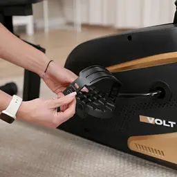 Горизонтальний велотренажер Hop-Sport HS-045L Volt магнітний золотистий - мініатюра 12