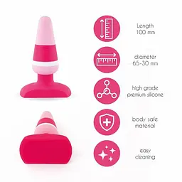 Анальна пробка FeelzToys Plugz Butt Plug 7 см (рожевий) - мініатюра 3