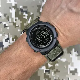 Наручний годинник чоловічий 036 Nylon Tactic Black-Army Green Awarder acs0031930 - мініатюра 4