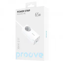 Мережевий фільтр Proove Power Strip PD-02 65W (2 Type-C + 1USB) white (PSP165210001) - мініатюра 2