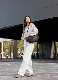 Сумка жіноча Sambag HOBO BAG-GLOVE Чорна 28 х 58 х 4 см (53400001) - мініатюра 4