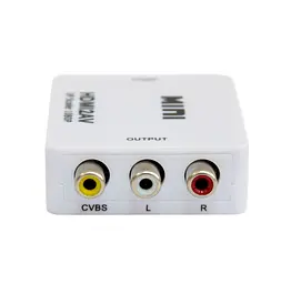 Конвертер відеосигналу hdmi в av RCA перехідник на тюльпани AV MINI HDMI2AV - мініатюра 3