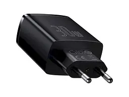 Мережевий зарядний пристрій BASEUS Compact Quick Charger 2xUSB U+C 30 W Black (CCXJ-E01) - мініатюра 3