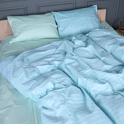 Наволочка MirSon Сатин Seafoam Stripe 50х70 см (2200013051497) - мініатюра 4