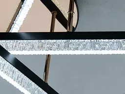 Сучасна стельова LED-люстра Diasha SX1007/3BK, чорна, 48W, акрилові світлові панелі - мініатюра 6