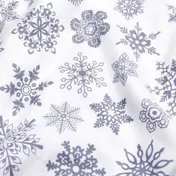 Простирадло Cosas на резинці фланель 100х200 snowflakes, срібло (Flannel_SnowflakesGrey_100x200x20) - мініатюра 6