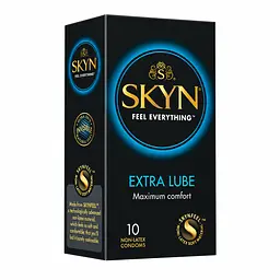 Презервативи Skyn Extra Lube безлатексні 10 шт — поліізопренові презервативи з додатковою змазкою