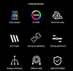 Підставка для відеокарти Coolmoon GT8 ARGB White (GT8-White) - мініатюра 7