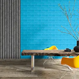 3D панель Sticker Wall самоклеюча 700x770x7мм цегла Синя 003-7 SW-00000060 - мініатюра 5