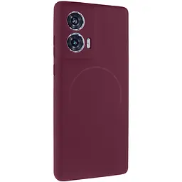 Чохол Silicone Cover Lakshmi Full Camera (AA) with Magnetic Fit для Motorola Edge 50 Fusion Бордовий / Marsala