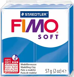 Полімерна глина Fimo Soft, 57 г., Синя, (8020-37)