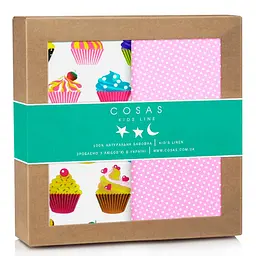 Пелюшки багаторазові Cosas дитячі Cakes 2 шт., 80х100 см, рожеві