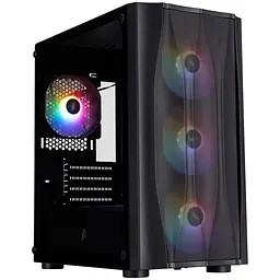 Корпус 1stPlayer X3-M-BK-4F1 Black без БЖ (X3-M-BK-4F1) - мініатюра 1