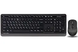 Комплект (Клавіатура та миша) A4Tech Fstyler FG1010 Wireless Black Grey (FG1010 (Grey)) - мініатюра 1