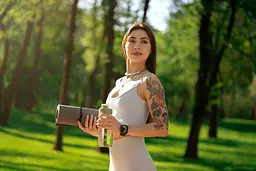 2E Смарт-часи 2E Alpha SQ Music Edition 46мм, 1.78", 368x448, AMOLED, BT 5.2, Чорно-зелений + ремінець сірий - мініатюра 5