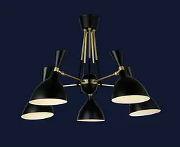Люстри лофт Levistella 756LPR1024-5 BK - мініатюра 2