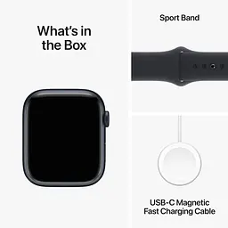 Смарт-годинник Apple Watch Series 9 GPS 45 mm Midnight Aluminium Case with Midnight Sport Band - M/L Model A2980 (Grade C) Seller Refurbished - мініатюра 9
