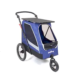 Коляска для домашніх тварин до 35 кг Bestopet Люпосанчик BS-RL-02 Dark Blue зі знімним столиком для грумінгу
