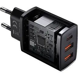 Мережевий зарядний пристрій Baseus Compact Quick Charger 2U+C 30W Black (CCXJ-E01) [73372] - мініатюра 4