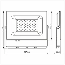 Прожектор TITANUM LED50W 6000K TLF506 220V (TLF506) - мініатюра 3