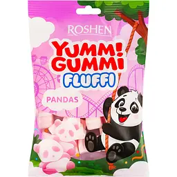 Цукерки Roshen Yummi Gummi Fluffi Pandas Маршмелоу 65 г