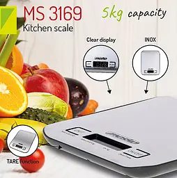 Кухонні ваги Mesko MS 3169 black max 5 кг - мініатюра 6