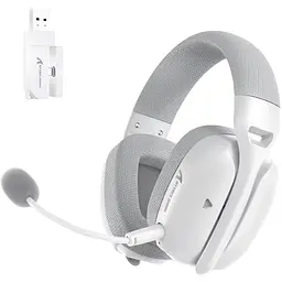 Ігрова гарнітура Attack Shark L80PRO Wireless, 2.4GHz/Bluetooth/3.5mm White