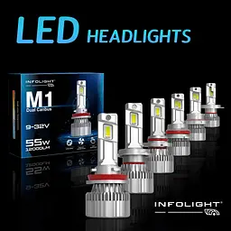 Комплект світлодіодних ламп Infolight M1 Dual Canbus 9005 55W - мініатюра 9