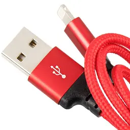 USB Cable Hoco X14 Times Speed Lightning Red/Black 1m - мініатюра 2