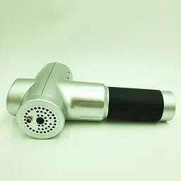 М'язовий масажер для тіла ручний акумуляторний портативний 4 насадки Fascial Gun MP-320 сірий - мініатюра 9