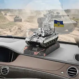 Ароматизатор автомобільний Танк UA Silver Oдеколон Парфум (Прапор України) TGTK-90