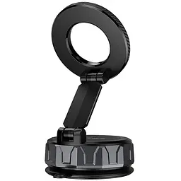 Автотримач Borofone BH140 Gloria Vacuum Suction Magnetic (center console) Black/Metal gray - мініатюра 5