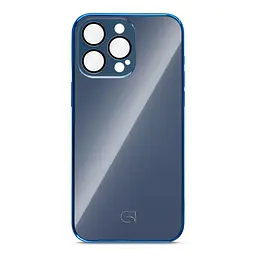 Чехол-накладка для Apple iPhone 15 Pro Max, Replica MagSafe, синий, противоударный защитный чехол с магнитным кольцом MagSafe, защита всего корпуса, TPU+PC, зеркальный, выступающий бортик вокруг экрана, ArmorStandart (ARM76238)