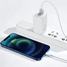 USB кабель Baseus Superior Series Fast Charging Data Cable USB to iP 2.4A 0.25m білий CALYS-02 - мініатюра 7