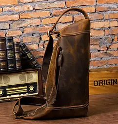 Чоловіча vintage сумка через плече 14782 Vintage коричнева - мініатюра 5