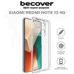 Чохол до мобільного телефона BeCover Xiaomi Redmi Note 13 4G Transparancy (710647) - мініатюра 5